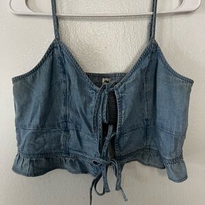 Jean crop top